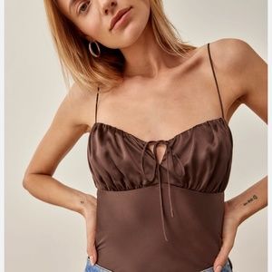 Reformation Lillibet Silk Top